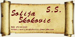 Sofija Skoković vizit kartica